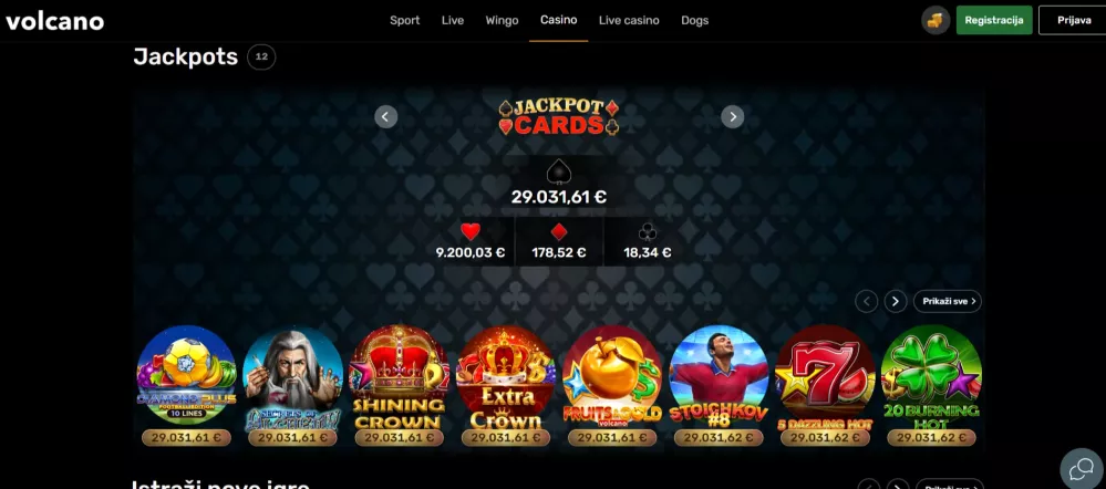 Volcano Casino — bonus powitalny 3000 PLN + 200 Darmowych Spinów na start